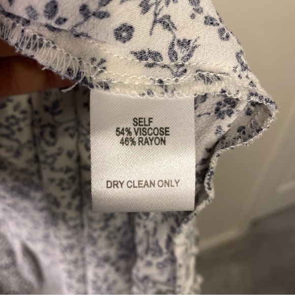 Farrow Floral Wrap V Neck Maxi Dress in Dark Blue and White Size Small - Picture 7 of 15